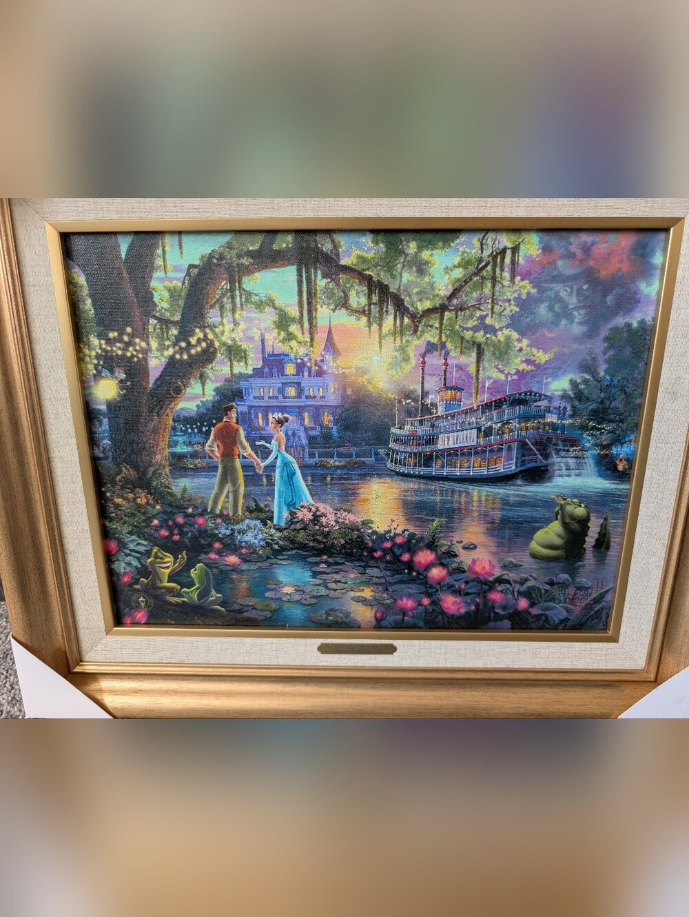 Thomas Kinkade Studio Disney's The Princess and the Frog Canvas Classic-New